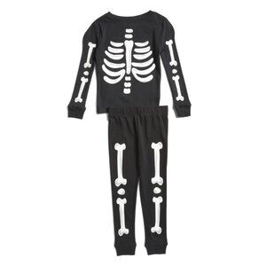 KOMAR KIDS Black Kids 2pc Glow In The Dark Skeleton Sleep Set
